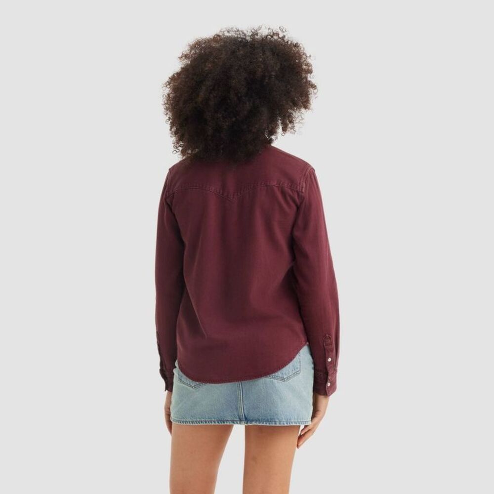 Levi's Womens Burgundy Button-Up Shirt - Picture 2 of 5